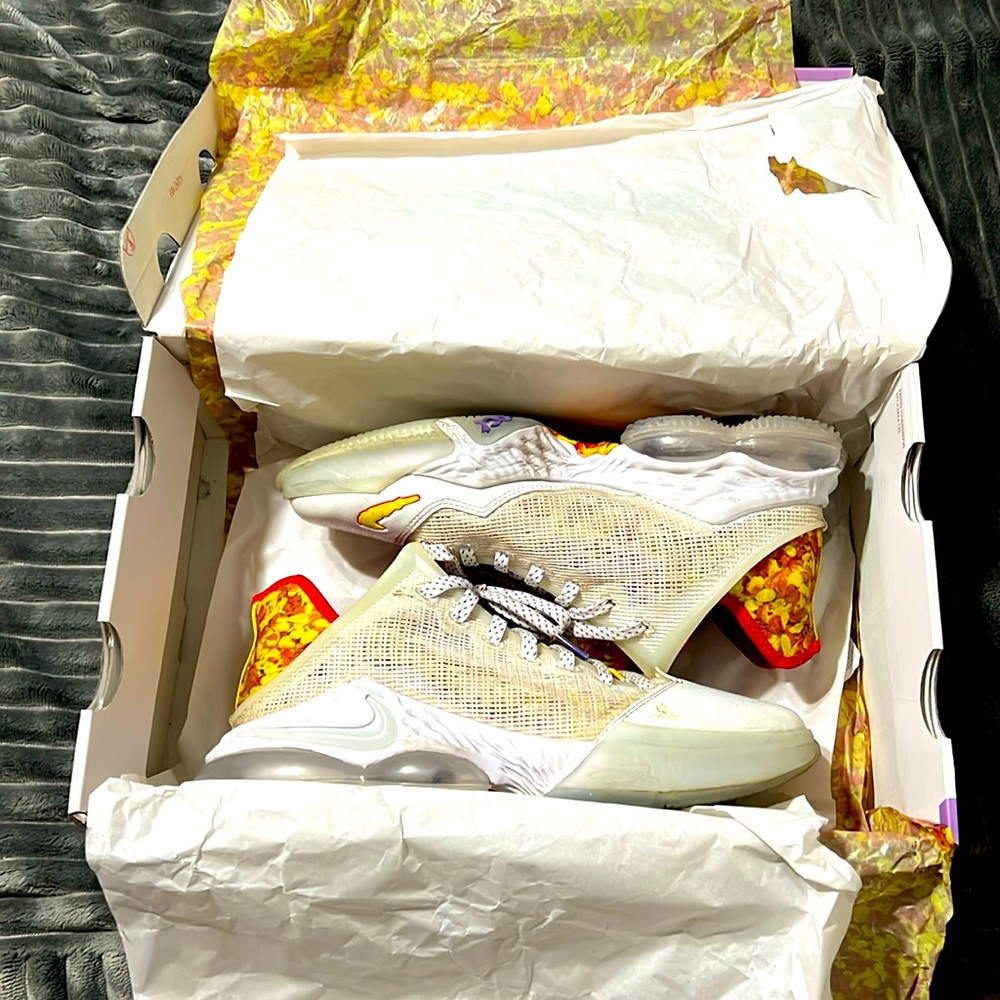 LeBron Nike tennis shoes fruity pebbles